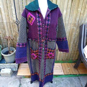 80's Coloratura Full Length Vintage Wool Coat M/L